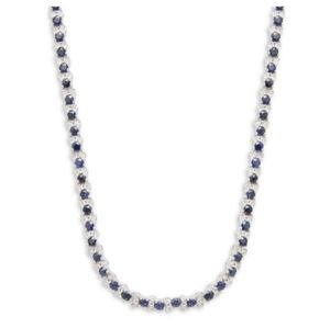 Diamond sapphire necklace
